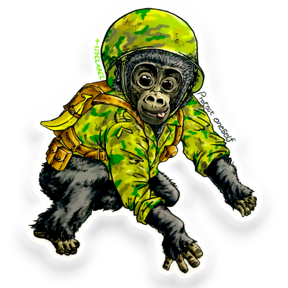 Baby Gorilla Special Forces ✦ B-Side Label Sticker