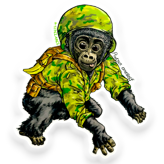 Baby Gorilla Special Forces ✦ B-Side Label Sticker