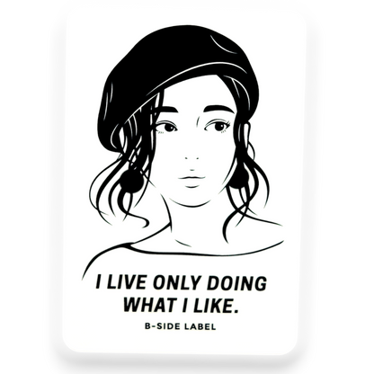 Focused Rebel Girlie ✦ B-Side Label Sticker