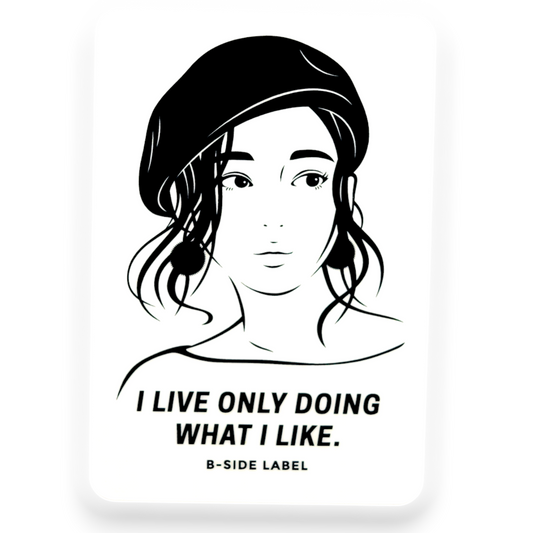 Focused Rebel Girlie ✦ B-Side Label Sticker