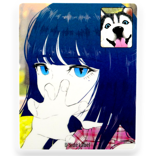 Girl & Husky Face-Time ✦ B-Side Label Sticker