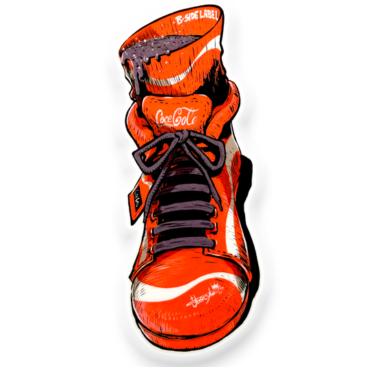 Red Drip Sneaker ✦ B-Side Label Sticker