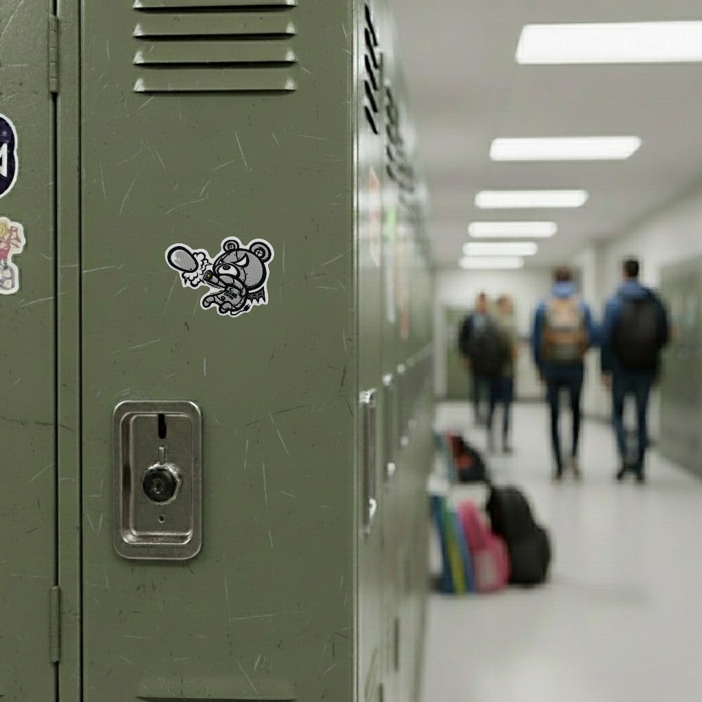 Mecha Kuma Grey ✦ B-Side Label Sticker