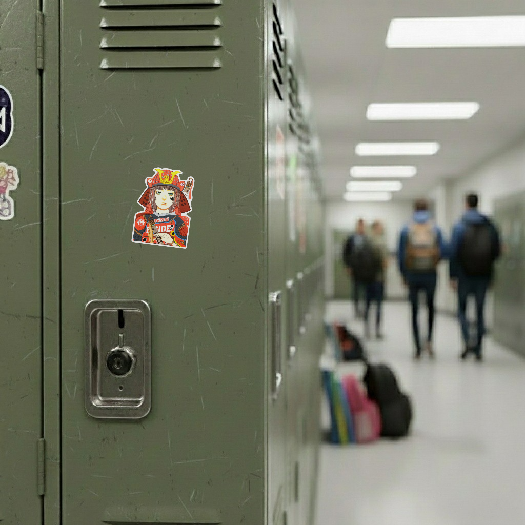 Samurai Warrior Girlie ✦ B-Side Label Sticker