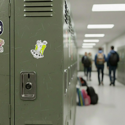 Alien Cat Abduction ✦ B-Side Label Sticker