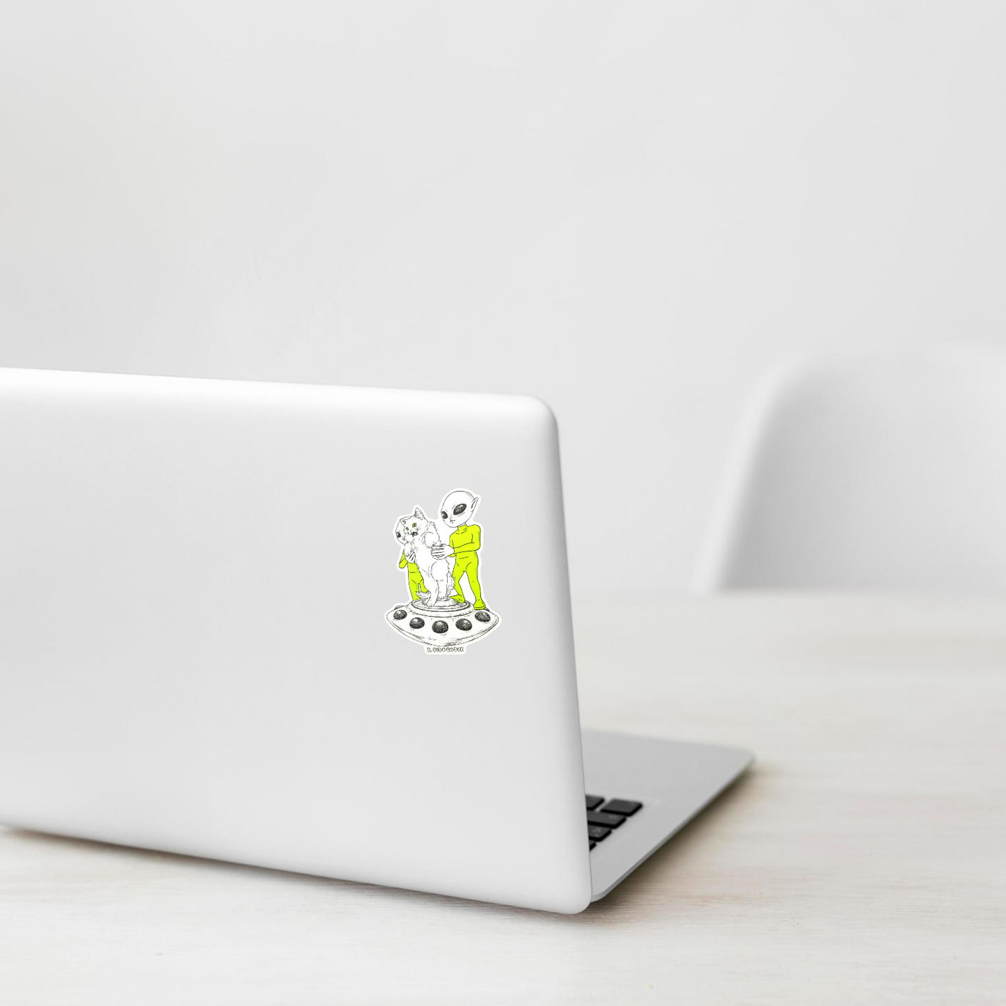 Alien Cat Abduction ✦ B-Side Label Sticker