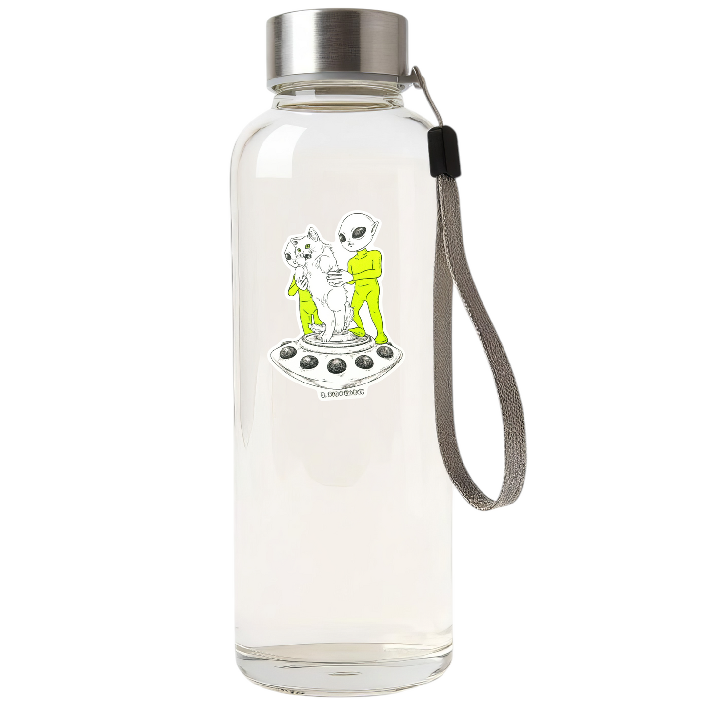 Alien Cat Abduction ✦ B-Side Label Sticker