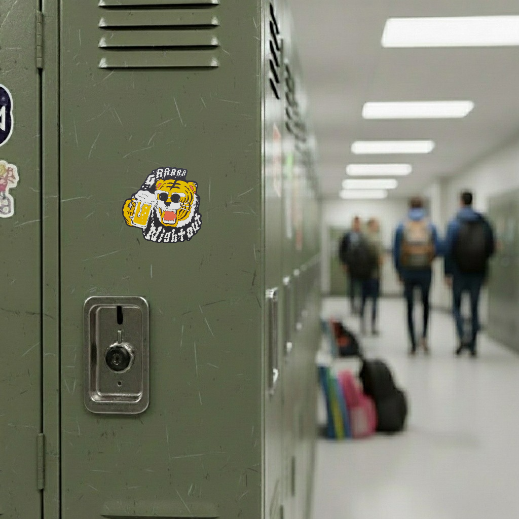 Wild Night Out Tiger ✦ B-Side Label Sticker