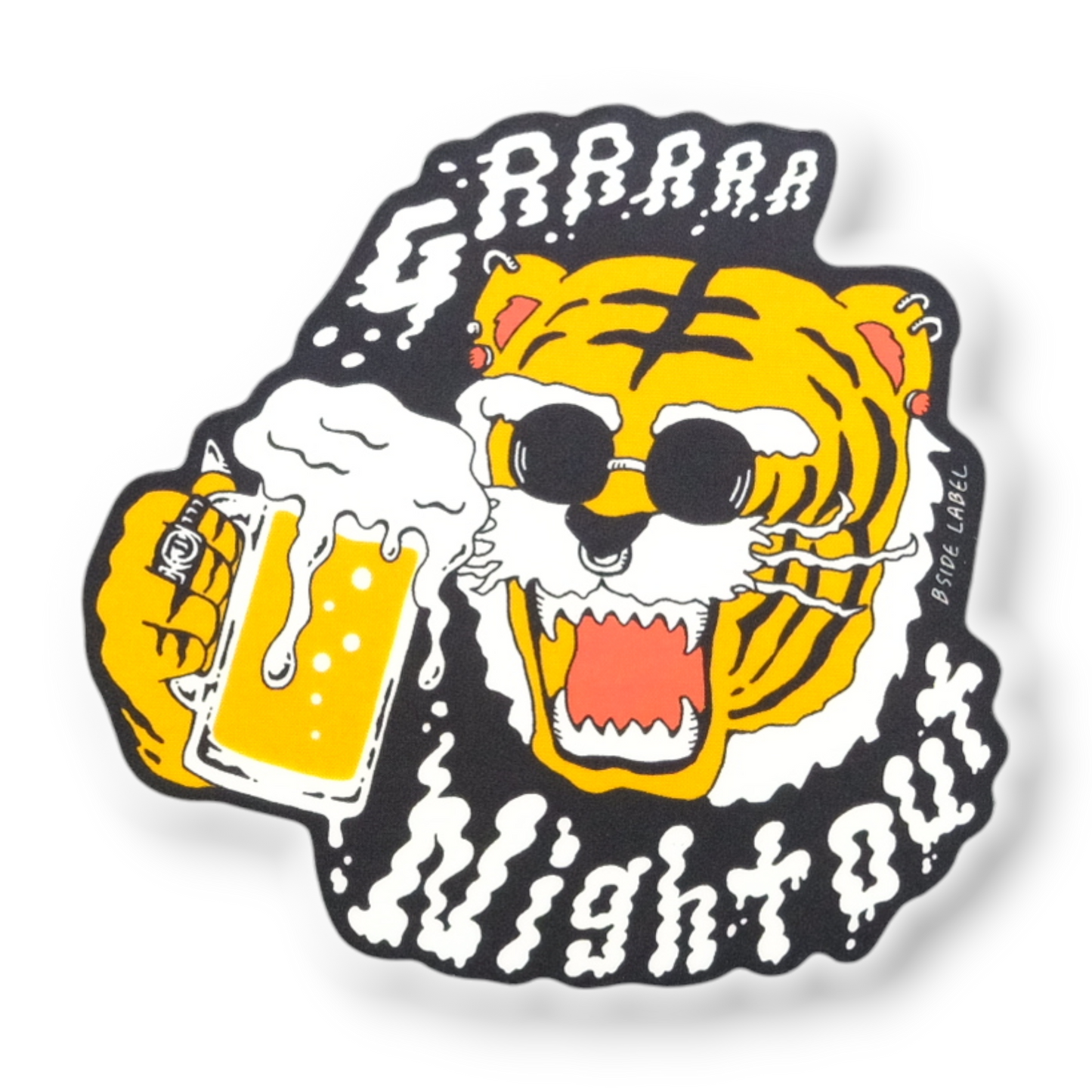 Wild Night Out Tiger ✦ B-Side Label Sticker
