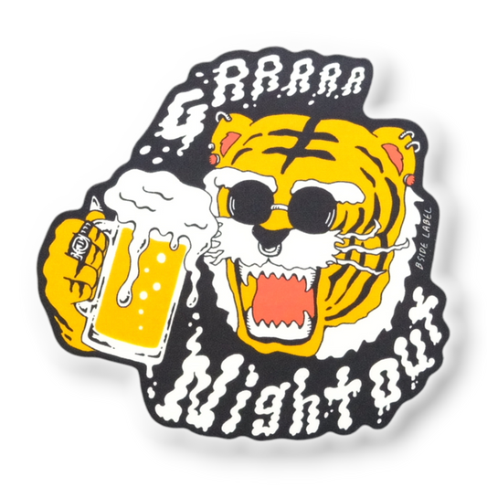 Wild Night Out Tiger ✦ B-Side Label Sticker