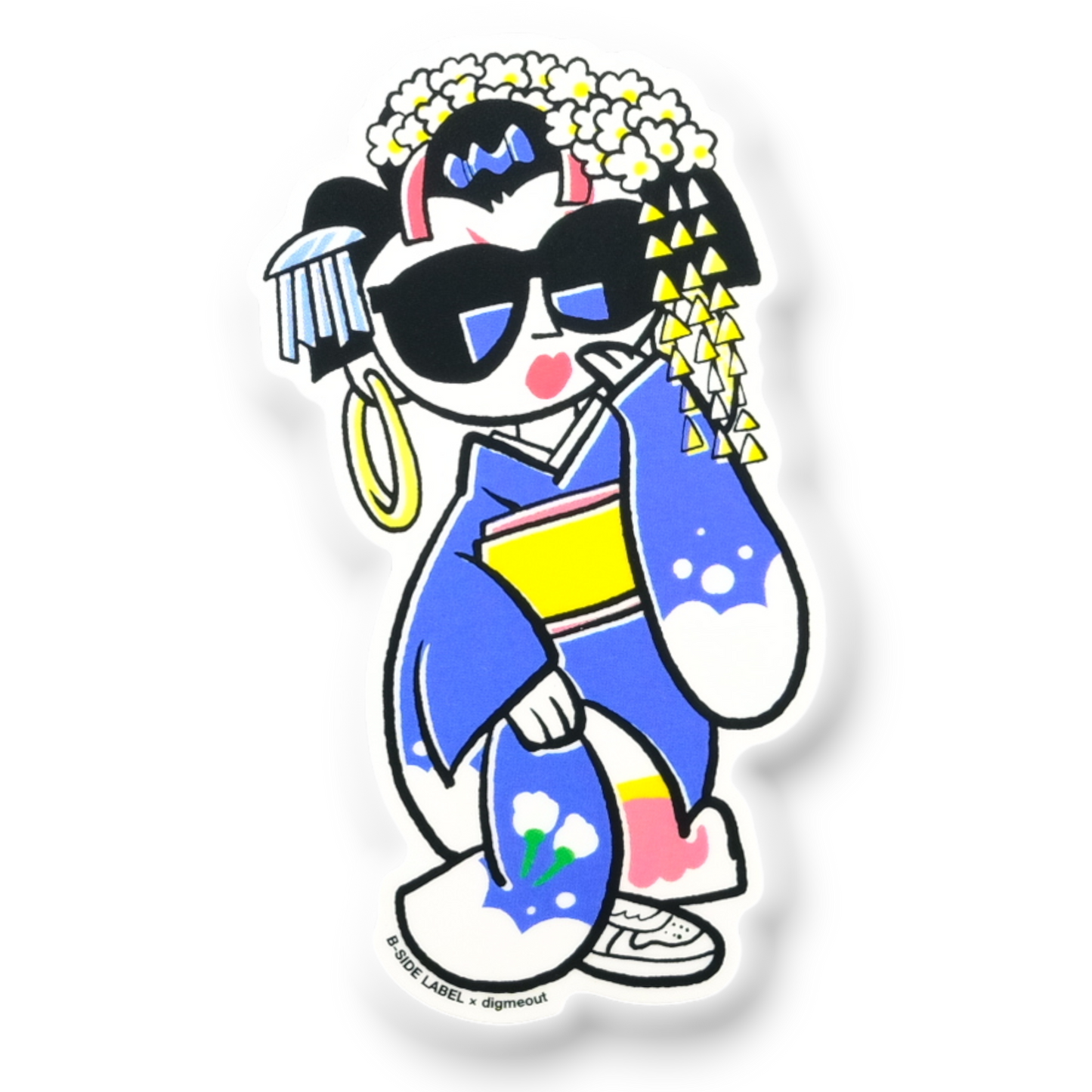 Cool Kimono Maiko ✦ B-Side Label Sticker