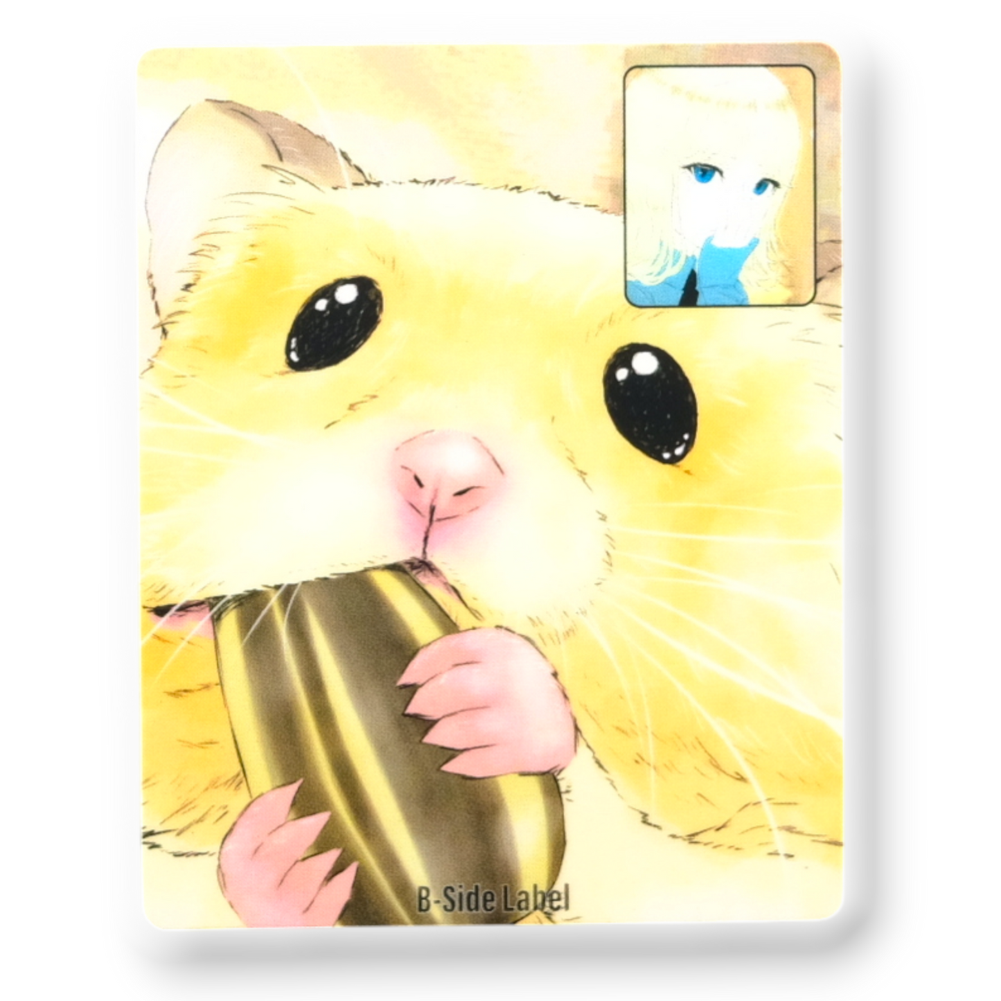 Hamster & Girl Face-Time ✦ B-Side Label Sticker