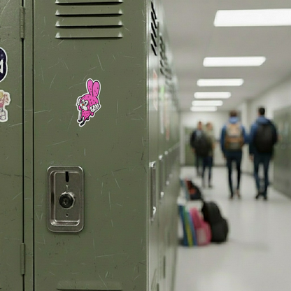 Pink Panic Bunny ✦ B-Side Label Sticker