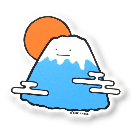 Friendly Mt. Fuji & Sun ✦ B-Side Label Sticker
