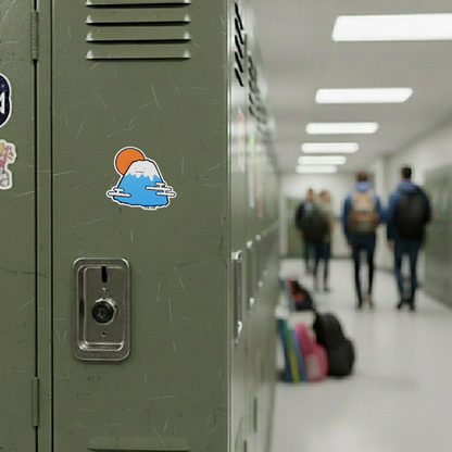 Friendly Mt. Fuji & Sun ✦ B-Side Label Sticker