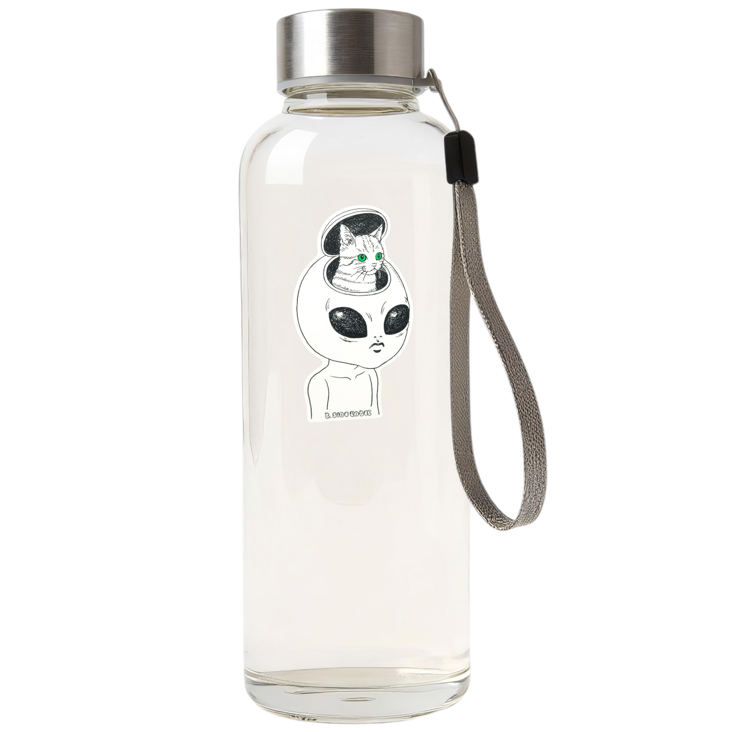 Cat Alien Abduction ✦ B-Side Label Sticker