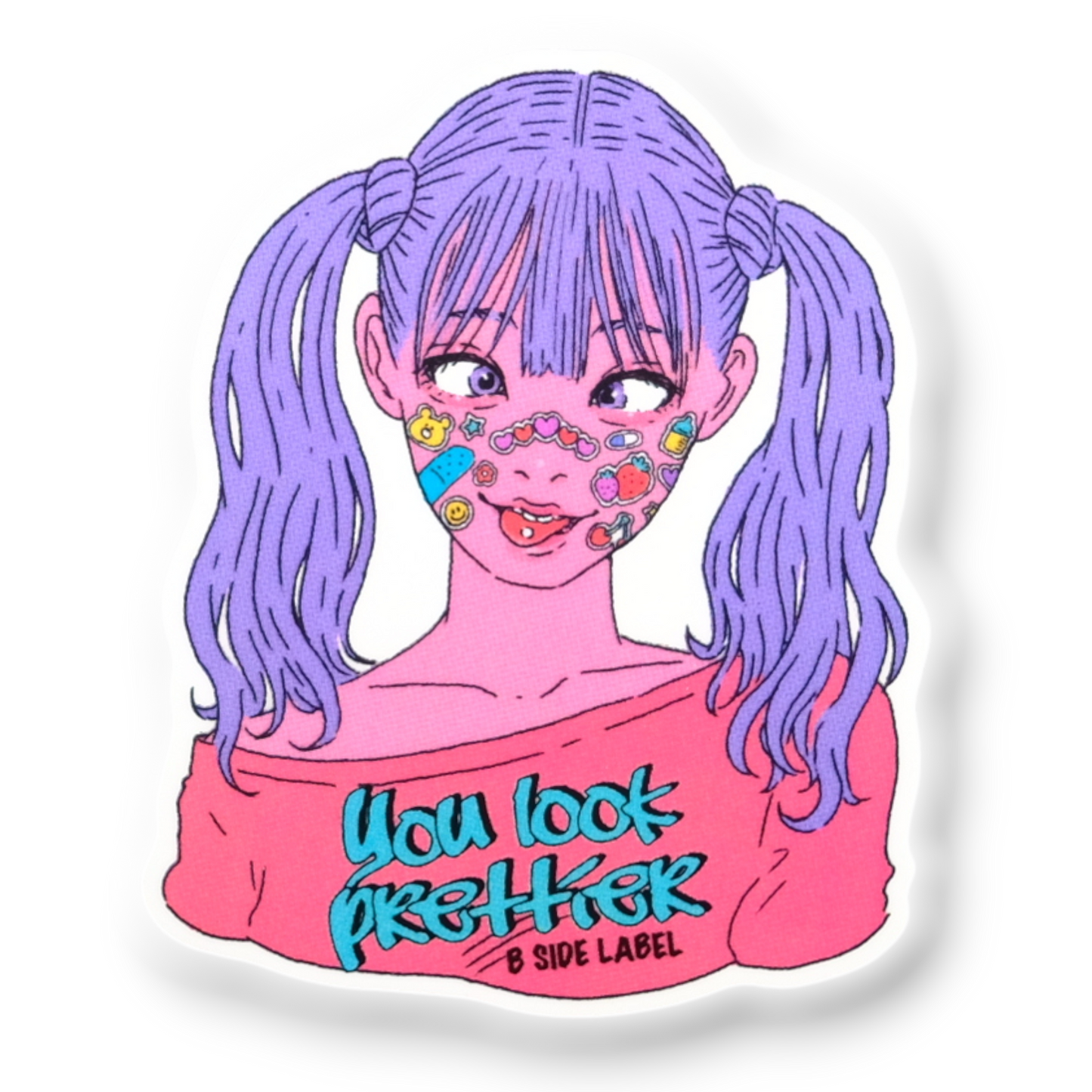 Sticker-Face Girlie ✦ B-Side Label Sticker