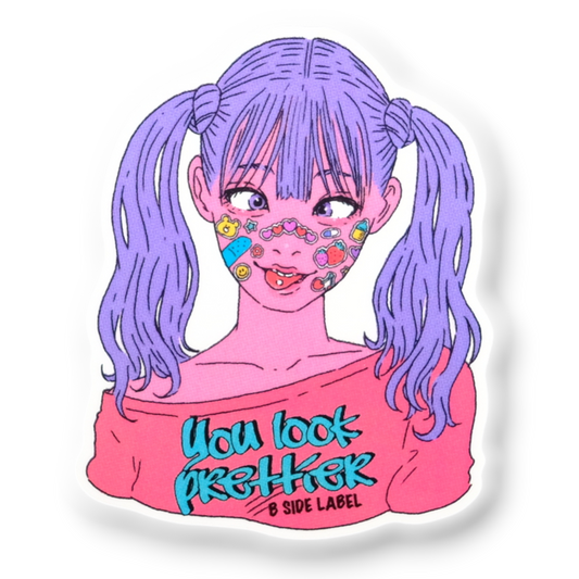 Sticker-Face Girlie ✦ B-Side Label Sticker