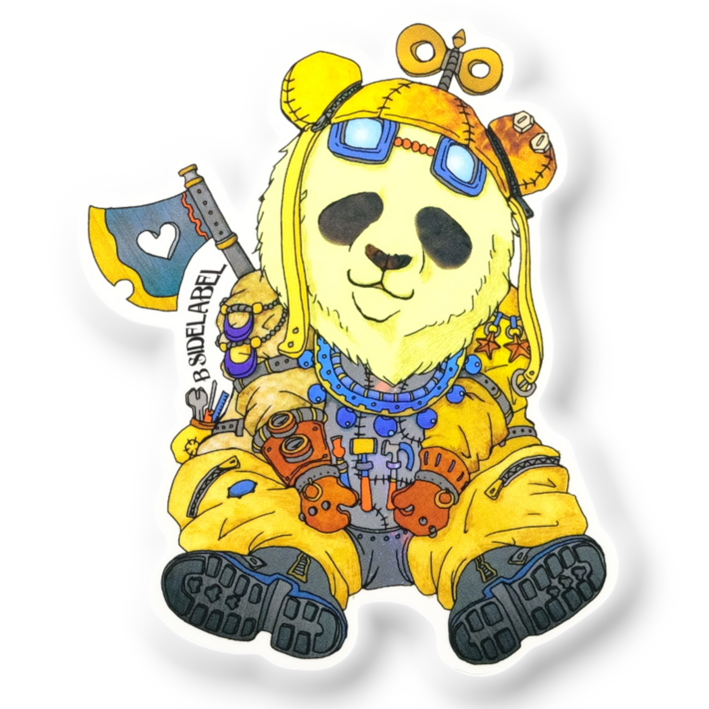 Steampunk Panda ✦ B-Side Label Sticker