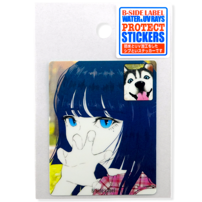 Girl & Husky Face-Time ✦ B-Side Label Sticker