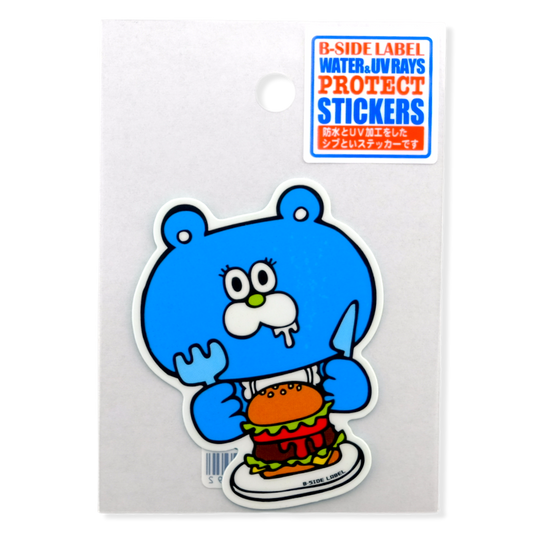 Hungry Blue Bear Burger ✦ B-Side Label Sticker