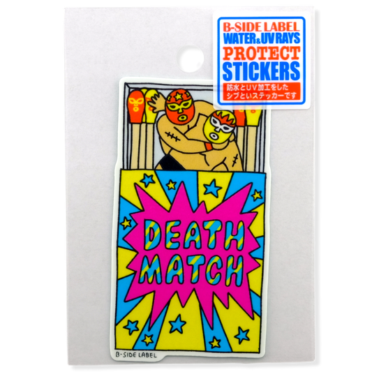 Death Match-Stick Wrestling ✦ B-Side Label Sticker