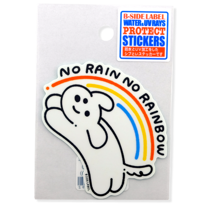 No Rain No Rainbow Dog ✦ B-Side Label Sticker