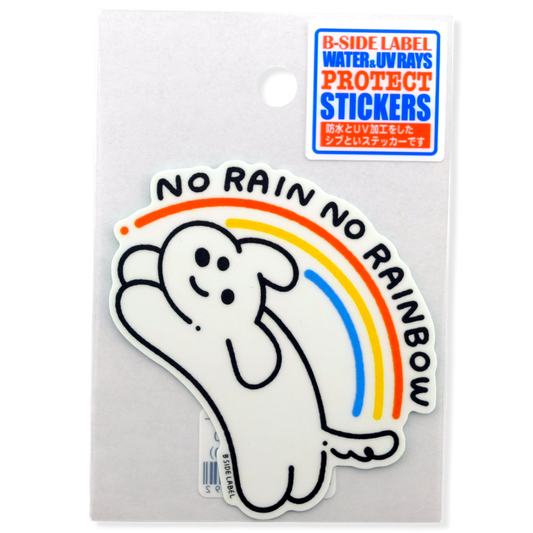 No Rain No Rainbow Dog ✦ B-Side Label Sticker