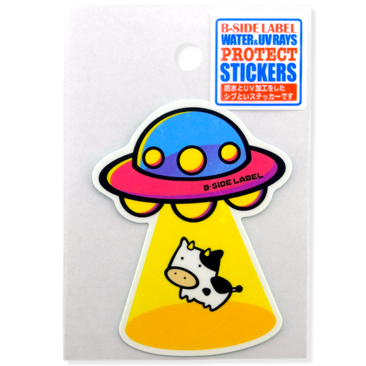 UFO Cow Abduction ✦ B-Side Label Sticker