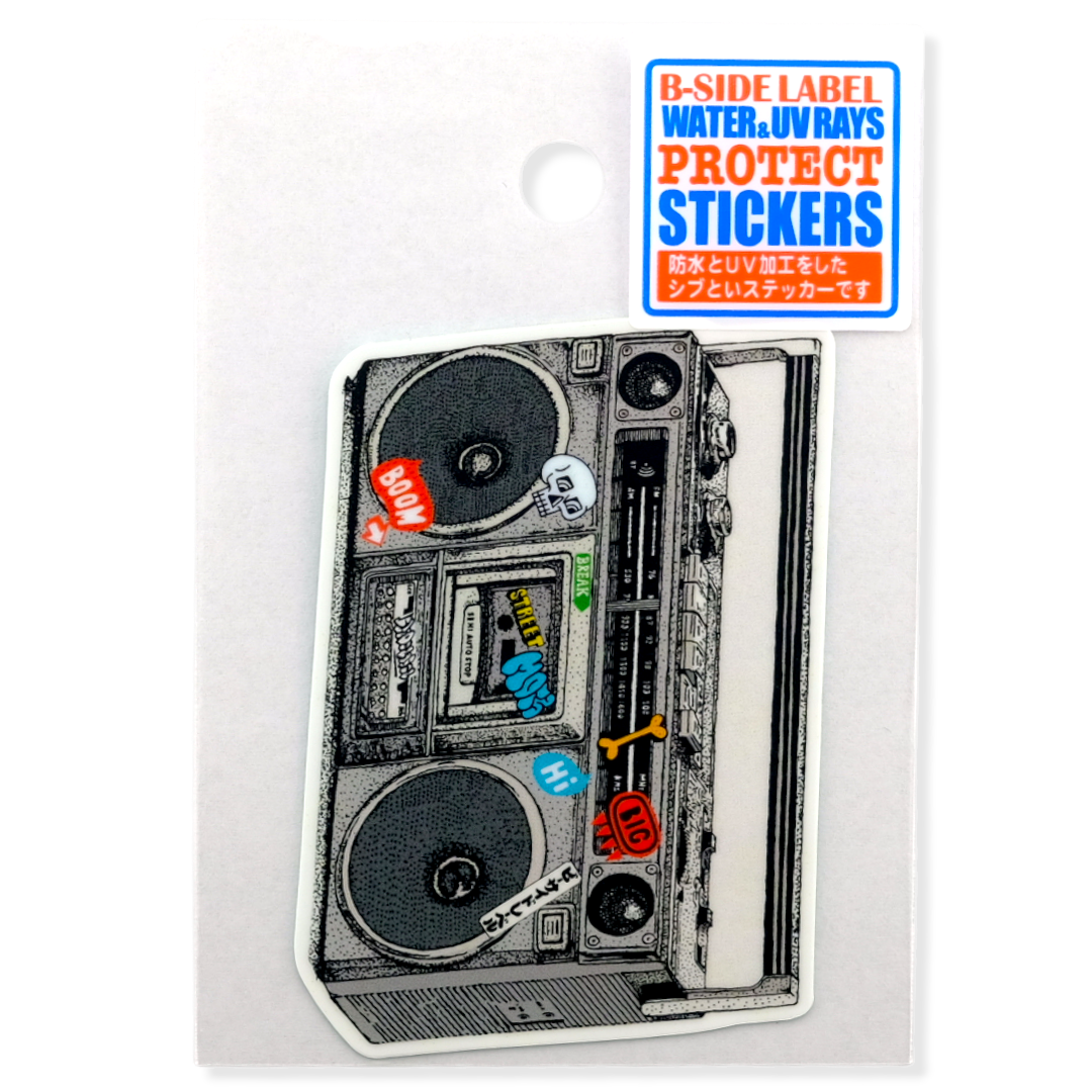 Retro Boombox ✦ B-Side Label Sticker