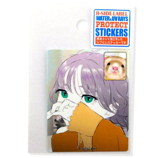 Girl & Ferret Face-Time ✦ B-Side Label Sticker