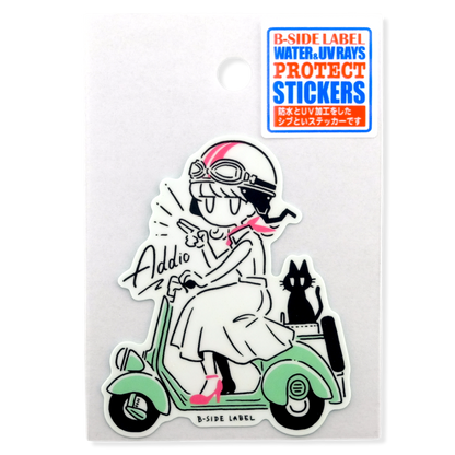 Addio Scooter Girl ✦ B-Side Label Sticker