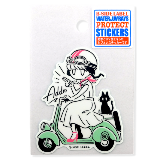 Addio Scooter Girl ✦ B-Side Label Sticker