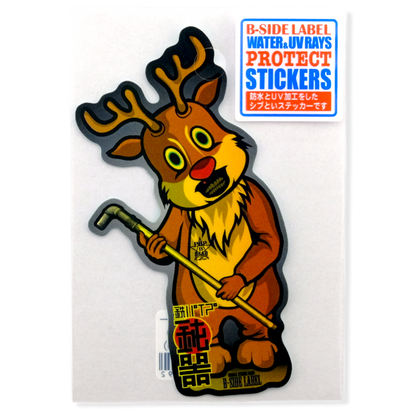 Creepy Reindeer Mascot ✦ B-Side Label Sticker