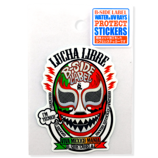 Lucha Libre Mask ✦ B-Side Label Sticker