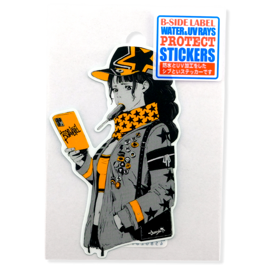 Starry Street-Style Girlie ✦ B-Side Label Sticker