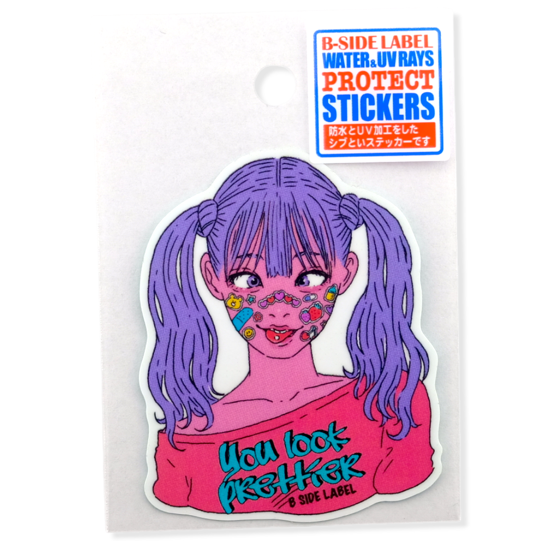 Sticker-Face Girlie ✦ B-Side Label Sticker