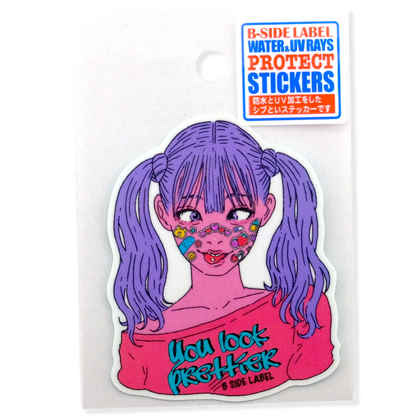 Sticker-Face Girlie ✦ B-Side Label Sticker