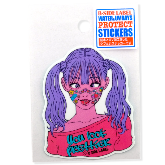 Sticker-Face Girlie ✦ B-Side Label Sticker