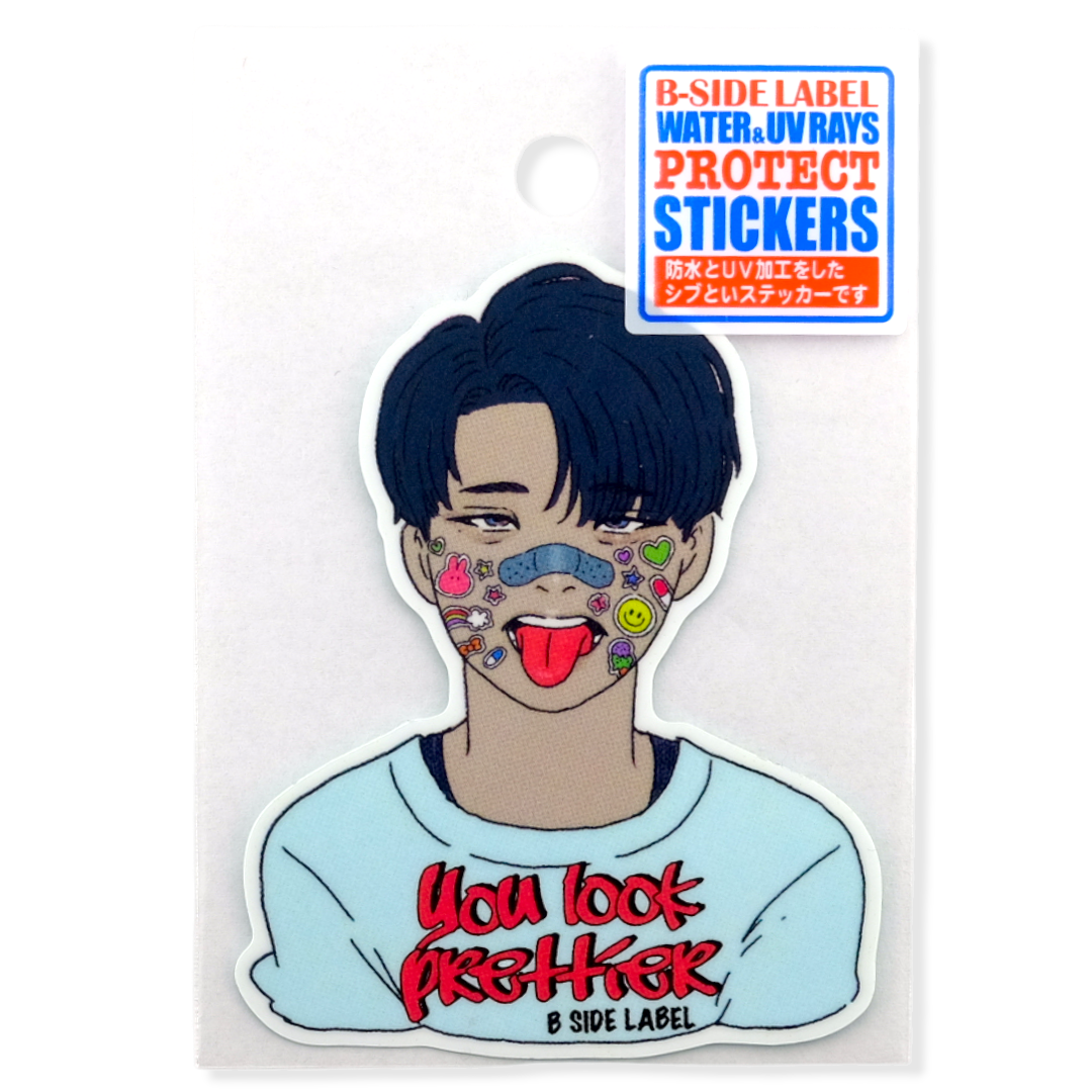 Sticker-Face Boy ✦ B-Side Label Sticker