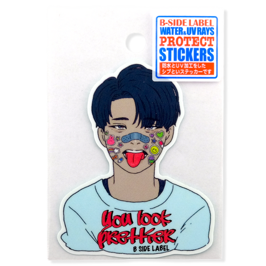 Sticker-Face Boy ✦ B-Side Label Sticker