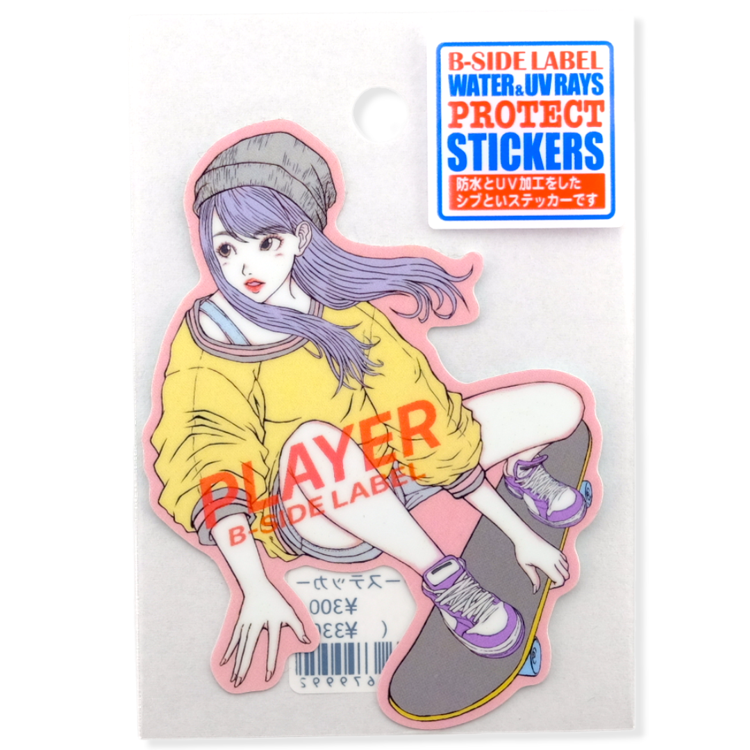 Stylish Skater Girlie ✦ B-Side Label Sticker