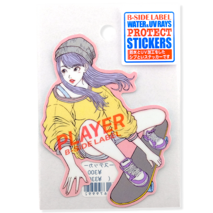 Stylish Skater Girlie ✦ B-Side Label Sticker