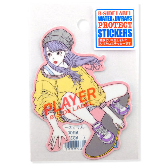 Stylish Skater Girlie ✦ B-Side Label Sticker