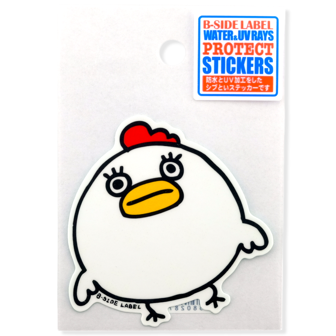 Funny Round Chicken ✦ B-Side Label Sticker