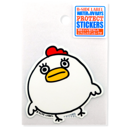 Funny Round Chicken ✦ B-Side Label Sticker