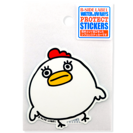Funny Round Chicken ✦ B-Side Label Sticker
