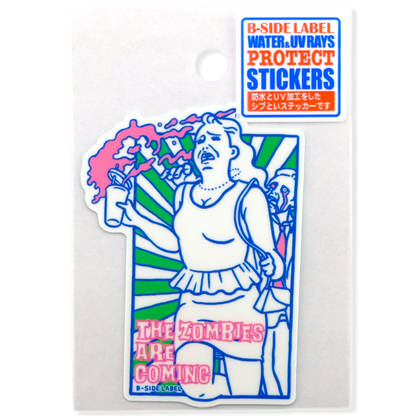 Zombies Attack - Woman ✦ B-Side Label Sticker