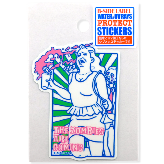 Zombies Attack - Woman ✦ B-Side Label Sticker