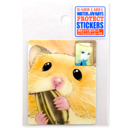 Hamster & Girl Face-Time ✦ B-Side Label Sticker
